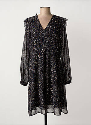 Robe mi-longue manches longues manches longues noir LA FEE MARABOUTEE femme