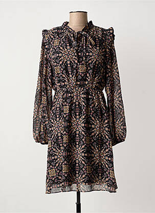 Robe courte manches longues manches longues noir MOLLY BRACKEN femme
