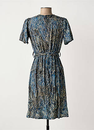 Robe mi-longue bleu LA FEE MARABOUTEE femme