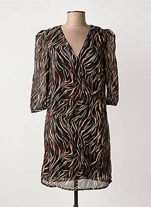 Robe Noire IKKS Pour Fille 9-10 Ans - En Acrylique Et Mohair, Manches Longues, Col Rond
