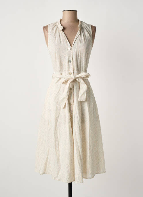 Robe mi-longue beige ME-TISSE femme