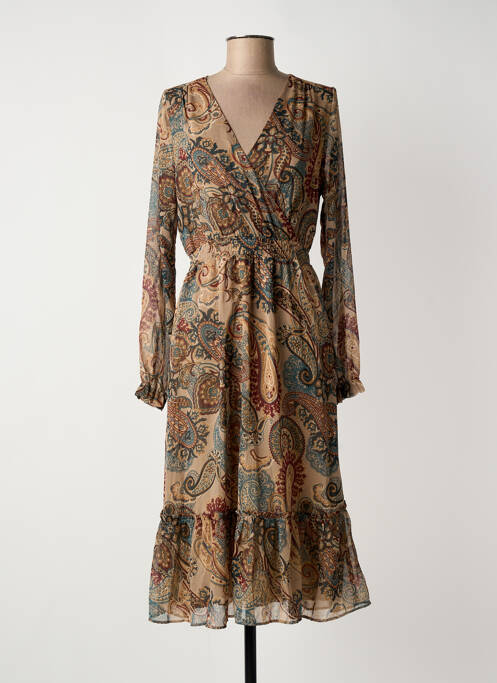 Robe mi-longue beige SUD EXPRESS femme