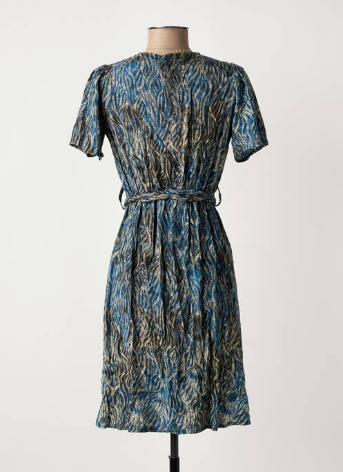 Robe mi-longue bleu LA FEE MARABOUTEE femme