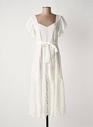 Robe longue manches courtes manches courtes blanc LA PETITE ETOILE femme