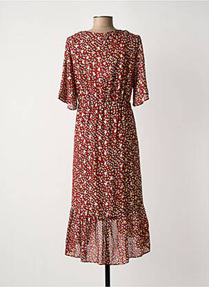 Robe mi-longue rouge VILA femme