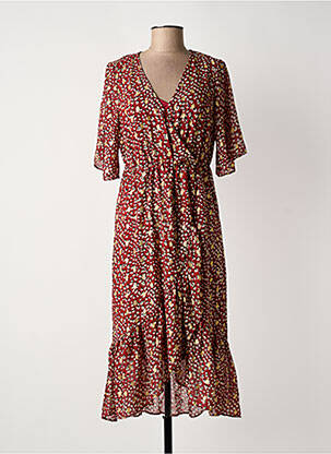 Robe mi-longue rouge VILA femme