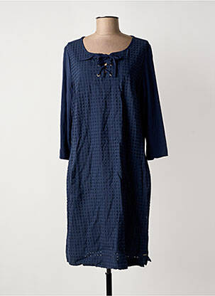 Robe mi-longue manches 3/4 manches 3/4 bleu SANDWICH femme