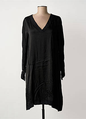 Robe mi-longue manches longues manches longues noir PAKO LITTO femme