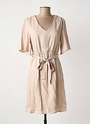 Robe courte manches courtes manches courtes beige JULIE GUERLANDE femme