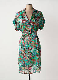Robe courte vert LA FEE MARABOUTEE femme