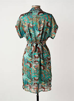 Robe courte vert LA FEE MARABOUTEE femme