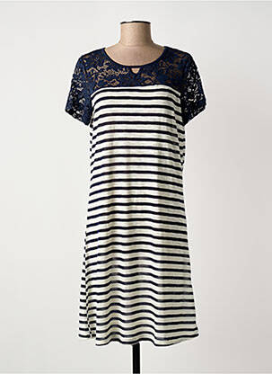 Robe courte manches courtes manches courtes bleu YSABEL MORA femme
