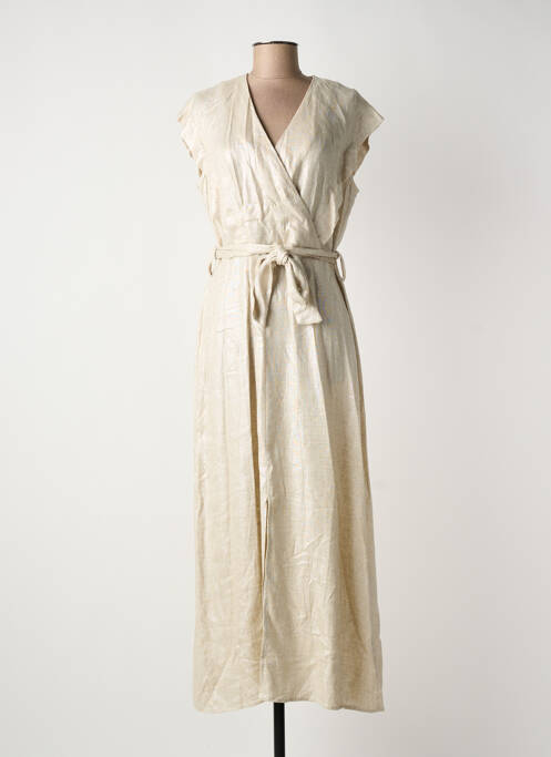 Robe longue beige LA FEE MARABOUTEE femme