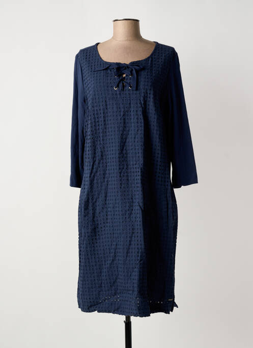 Robe mi-longue bleu SANDWICH femme