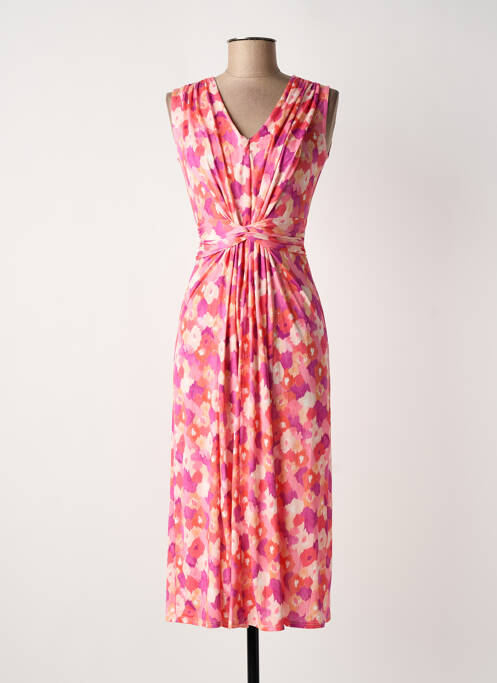 Robe mi-longue rose JULIE GUERLANDE femme