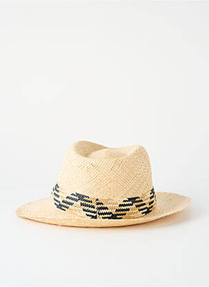 Chapeau imprimé fantaisie beige M BY FLECHET homme