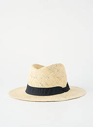 Chapeau forme chapeau paille noir MTM homme