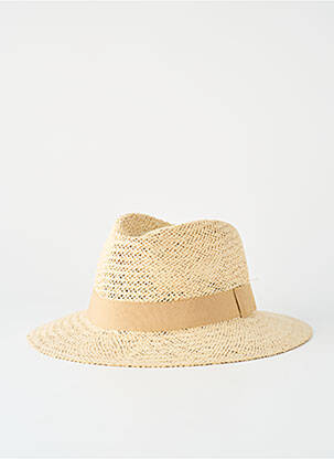 Chapeau forme chapeau paille beige MTM homme