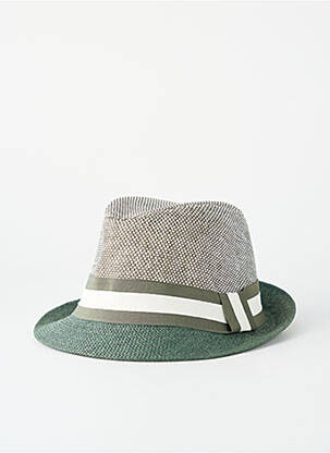 Chapeau imprimé rayures vert MTM homme