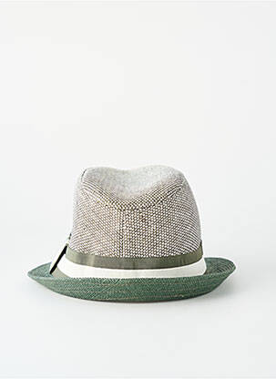 Chapeau imprimé rayures vert MTM homme