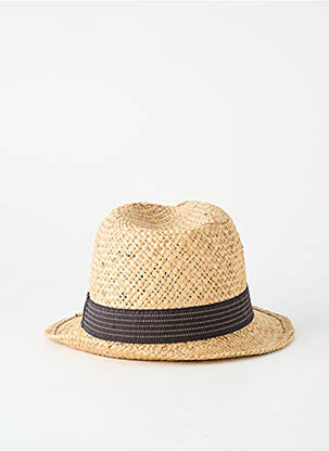 Chapeau forme chapeau paille beige MTM homme