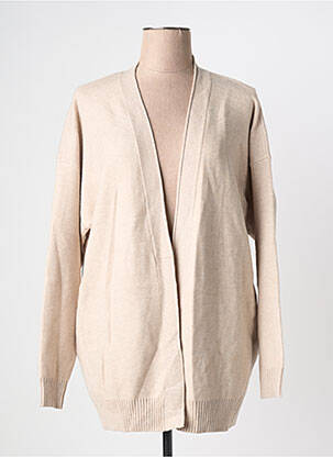 Gilet manches longues manches longues beige VILA femme