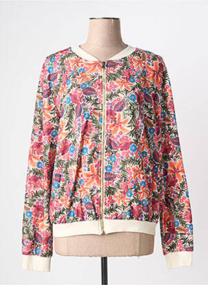 Veste casual col rond orange PAKO LITTO femme