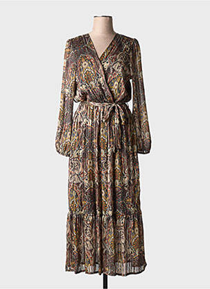 Robe longue marron LA FEE MARABOUTEE femme