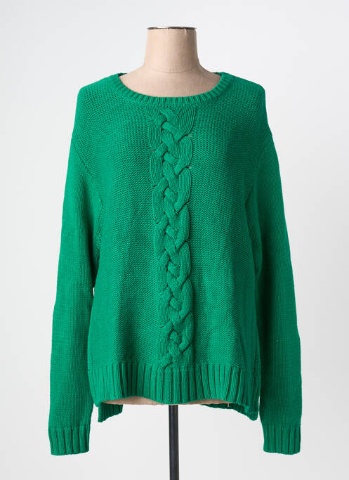 Pull col rond manches longues vert SANDWICH femme
