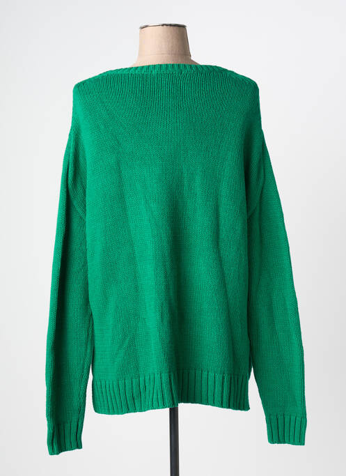 Pull col rond manches longues vert SANDWICH femme