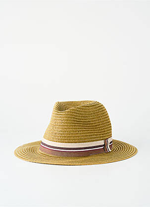 Chapeau imprimé rayures marron MTM homme