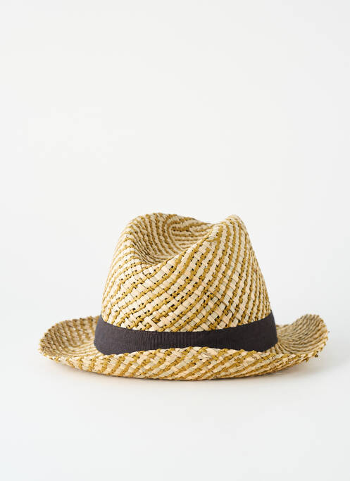 Chapeau forme chapeau paille beige MTM homme