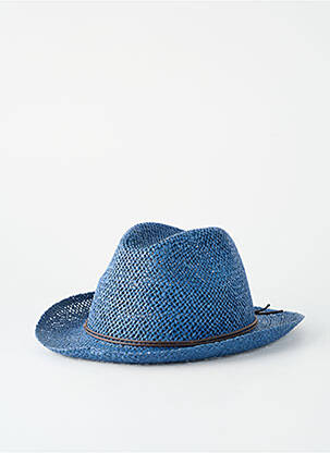 Chapeau forme chapeau paille bleu MTM homme