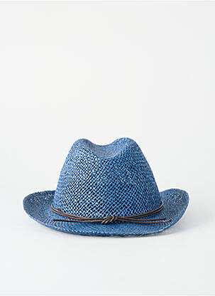 Chapeau forme chapeau paille bleu MTM homme