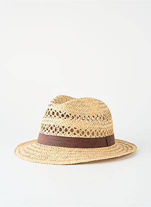 Chapeau forme chapeau paille marron MTM homme