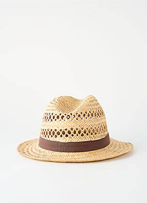 Chapeau forme chapeau paille marron MTM homme