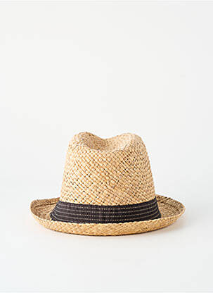 Chapeau forme chapeau paille beige MTM homme