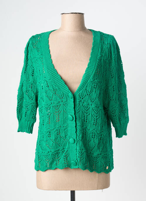 Gilet manches longues vert LA PETITE ETOILE femme