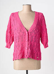 Gilet manches longues rose LA PETITE ETOILE femme