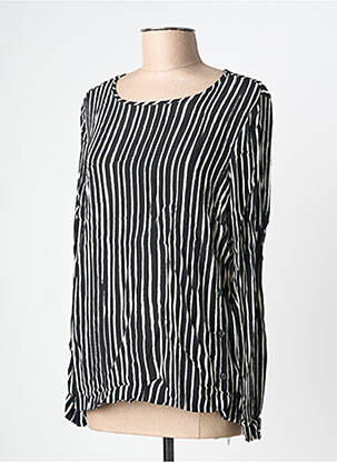 Top coupe cintrée manches longues noir SANDWICH femme
