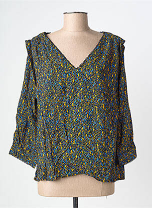 Top imprimé fantaisie manches longues noir VILA femme