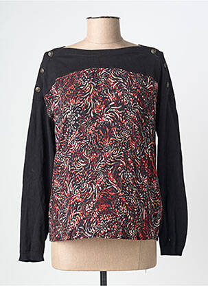 Pull coupe cintrée manches longues noir ONE STEP femme
