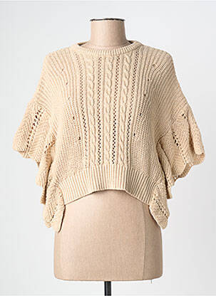 Pull stretch manches longues beige PAKO LITTO femme