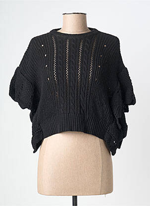 Pull stretch manches longues noir PAKO LITTO femme