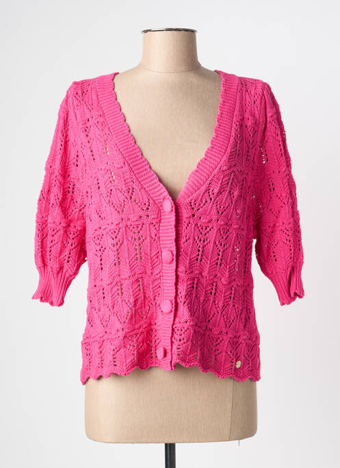 Gilet manches longues rose LA PETITE ETOILE femme