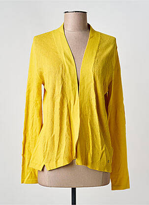 Gilet manches longues col v jaune SANDWICH femme