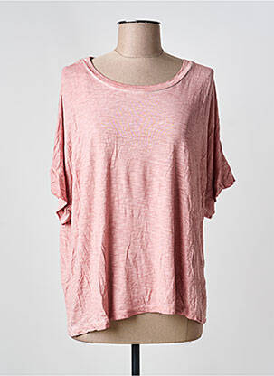 Top coupe fluide manches courtes rose PAKO LITTO femme