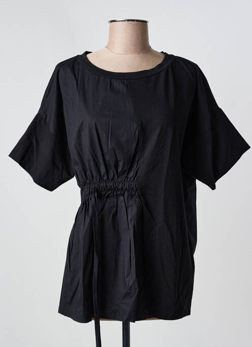 Tunique manches courtes coupe cintrée noir HUMILITY femme