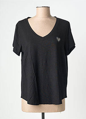 Top manches courtes manches courtes noir LILI SIDONIO femme