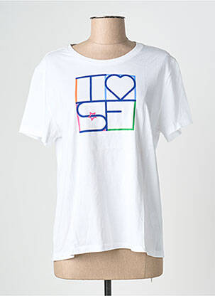 T-shirt coupe droite manches courtes blanc LA PETITE ETOILE femme